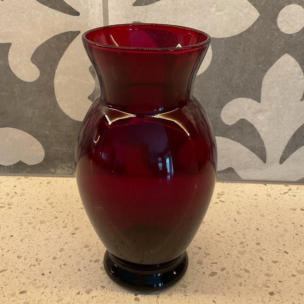 Glass Red vase